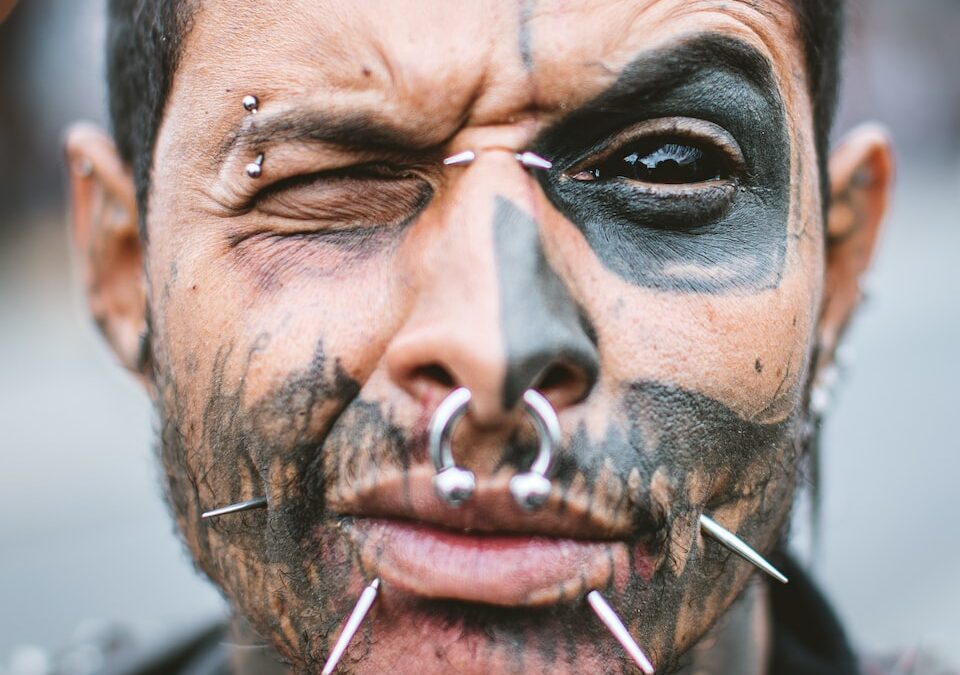 black and brown tribal tattoo